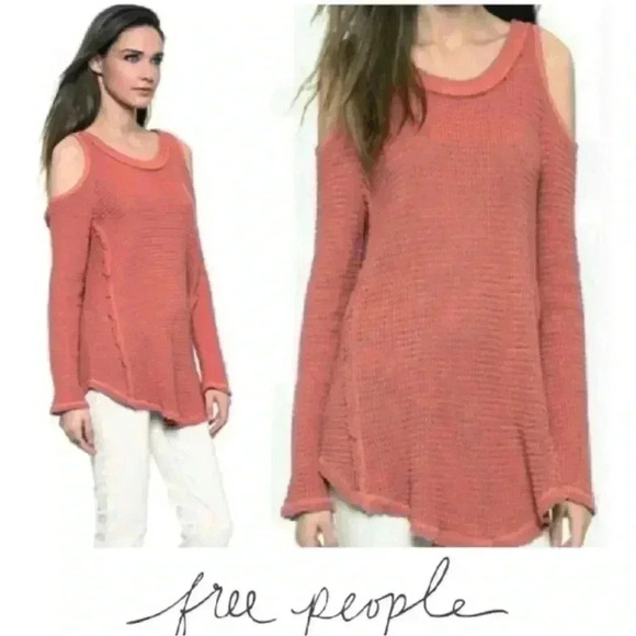 Free People Cold Shoulder Knit Sweater - Picture 1 of 6